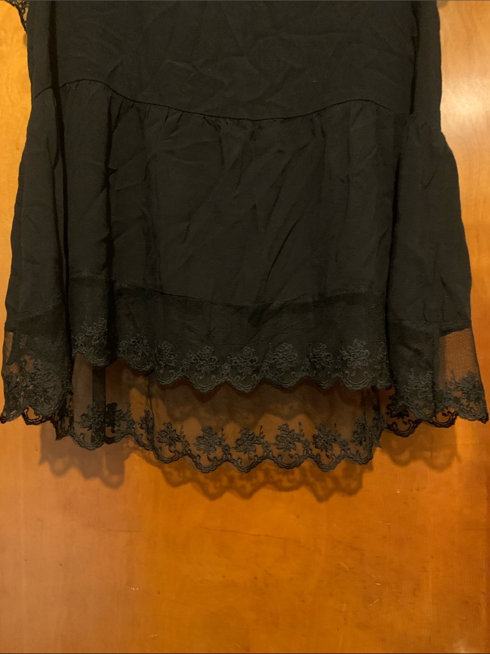 Shein Size 2XL Black Hi/Lo Lace Top - Picture 4 of 6